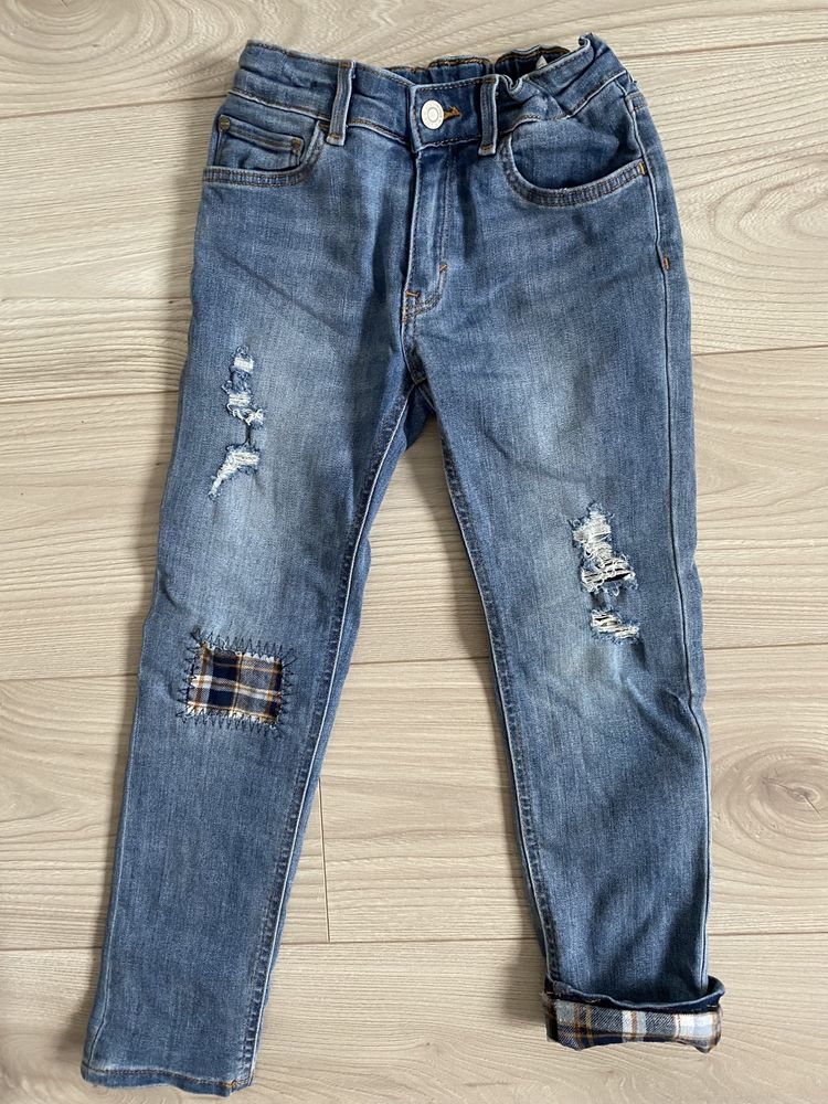 H&M jeansy ocieplane r. 122