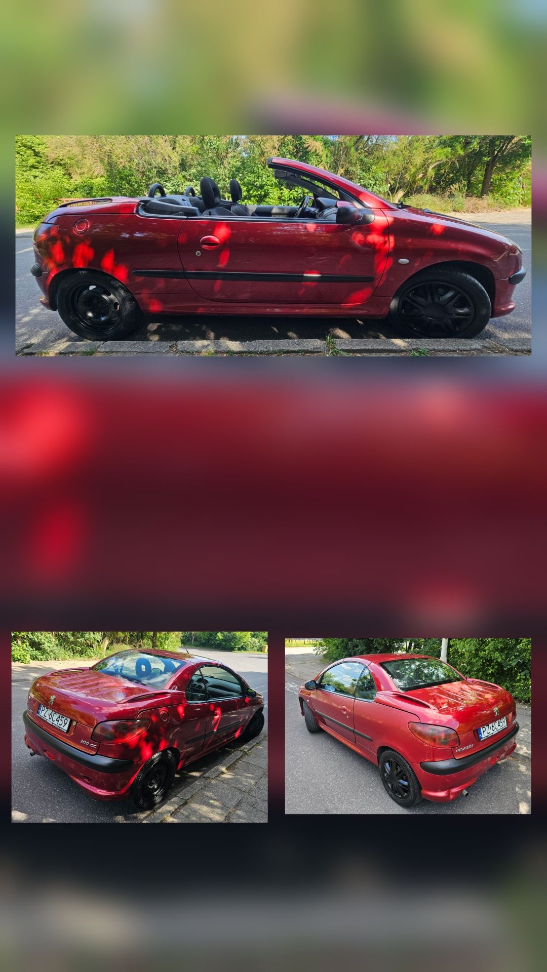 Peugeot 206 CC kabriolet 1,6 benzyna 110km 206cc cabrio