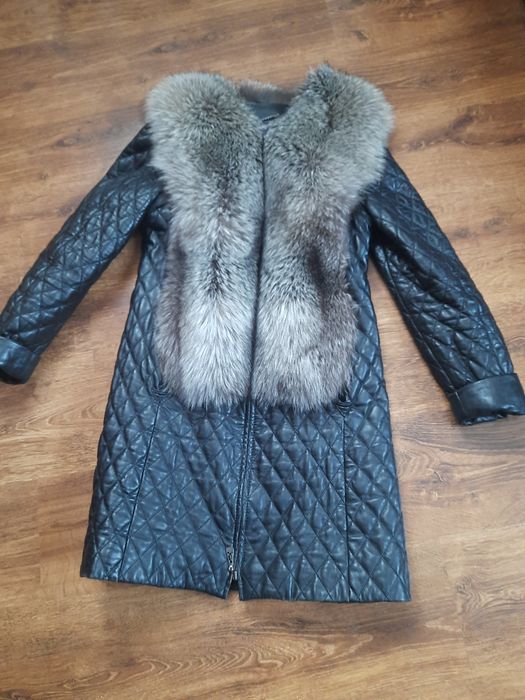 Шубка, жилетка з песьця. Пальто стьобане