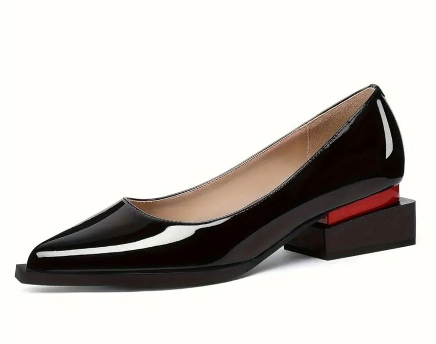 Lakierki czerwony obcas rozm.40