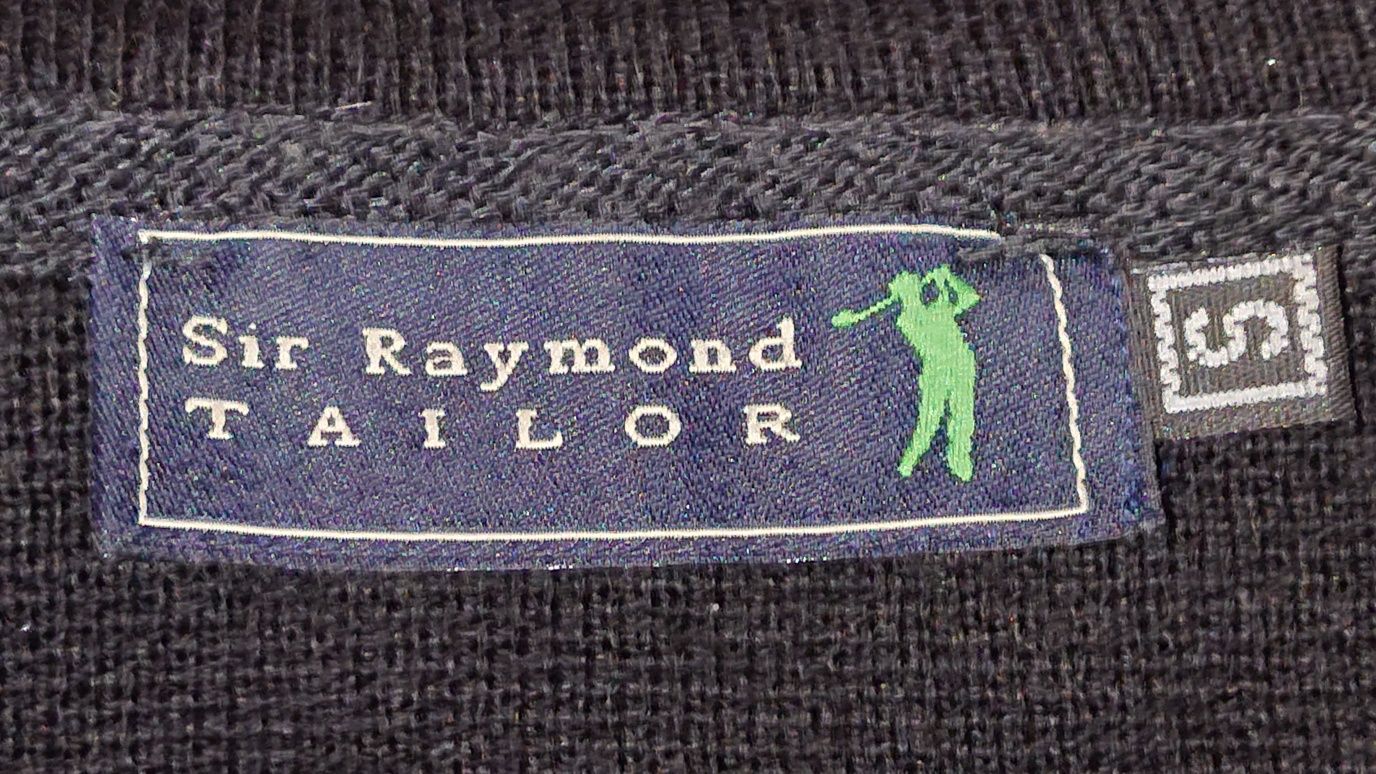 Sweter rozpinany czarny z ortalionowym przodem SIR RAYMOND TAYLOR r. S