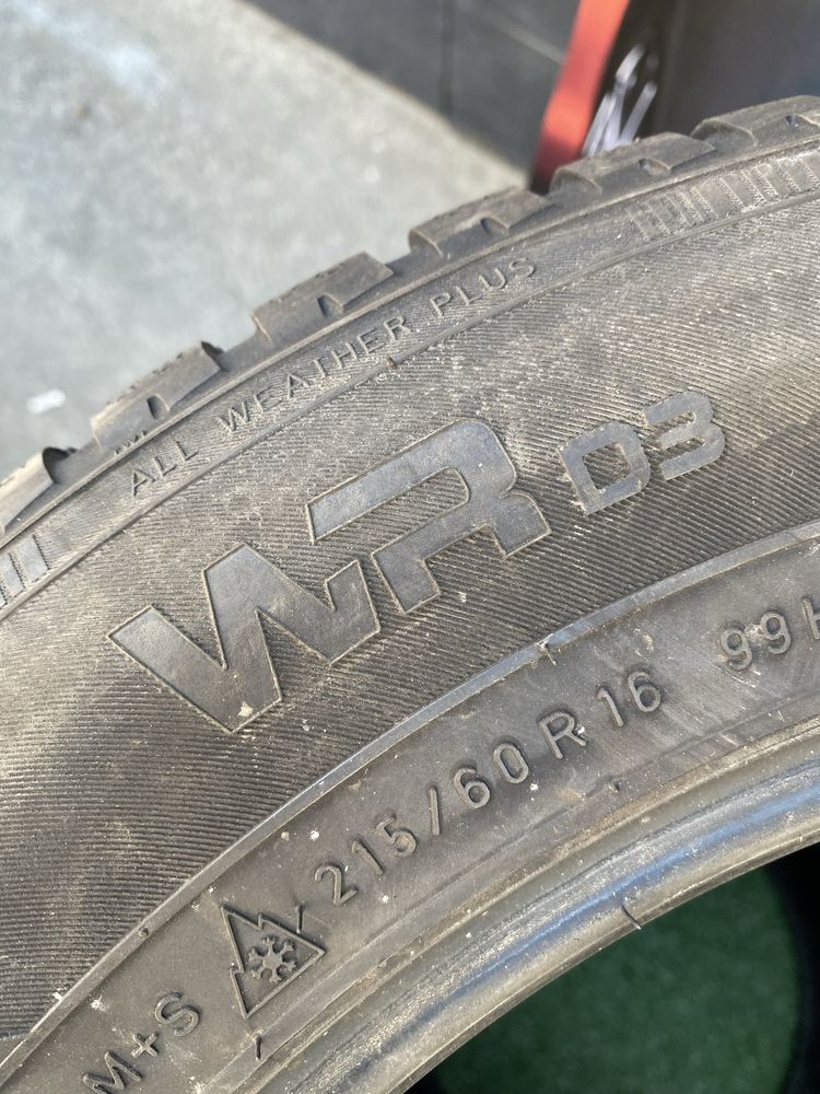 215/60 R16 Nokian WR D3 комплект шин зимних.