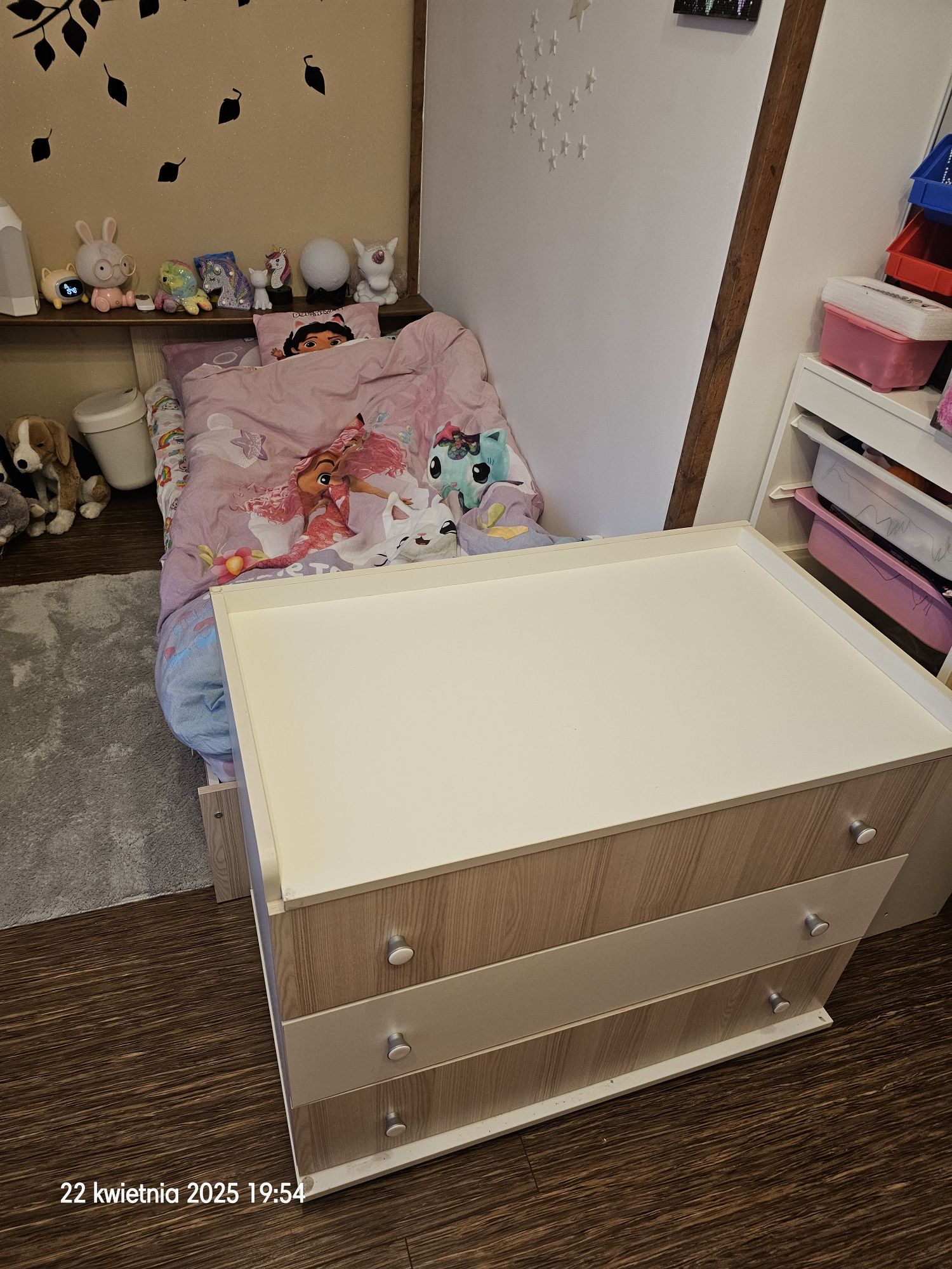 Klupś Kompakt 3w1 łóżko, łóżeczko i komoda