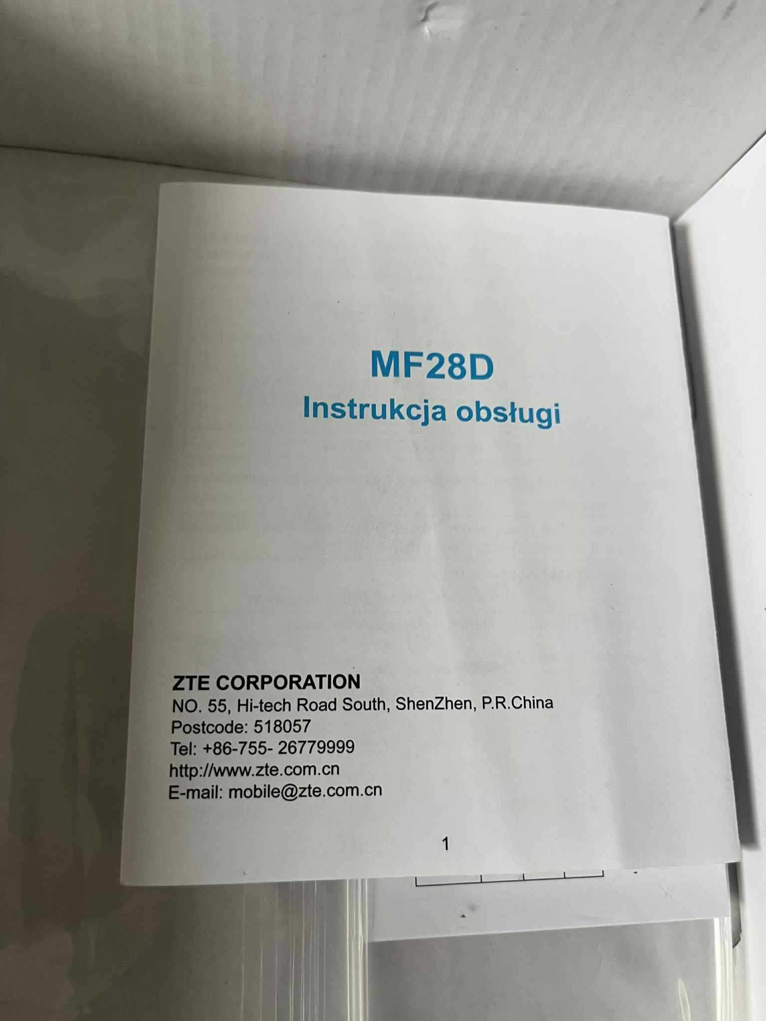 Router modem wi-fi na karte SIM 4G LTE ZTE MF28D