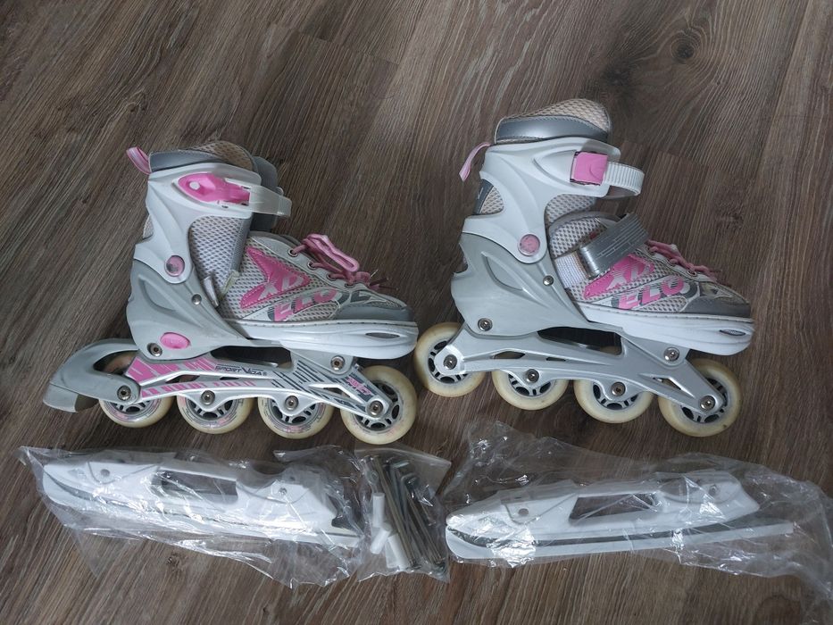 Łyżworolki i łyżwy, roz. 35-38