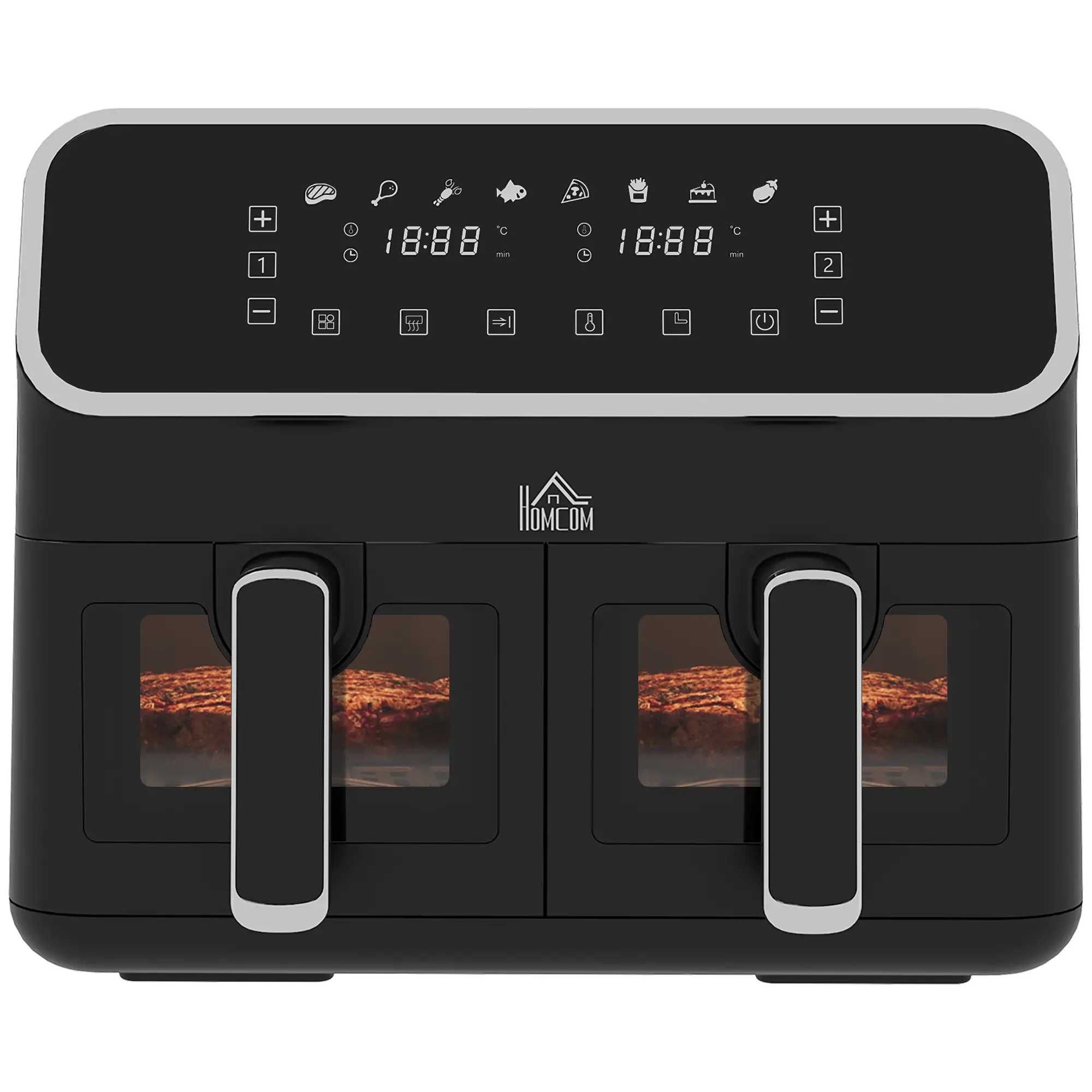 Fritadeira Air Fryer sem Óleo, 8 Litros, 2700W 2 Cestos Independentes