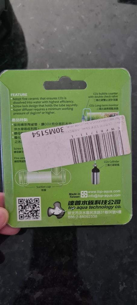 Difusor de co2 para aquário