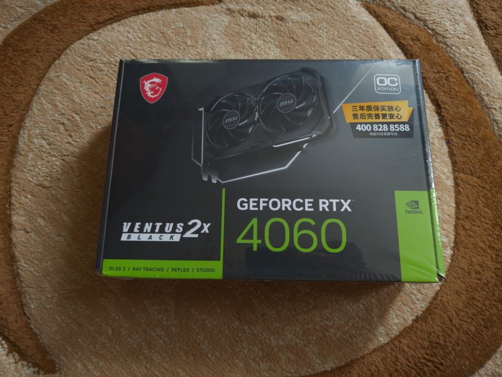 Нова нерозпакована Відеокарта MSI GeForce 4060 Ventus 2X Black 8G