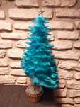 Choinka z niebieskich piór Glamour nowa handmade