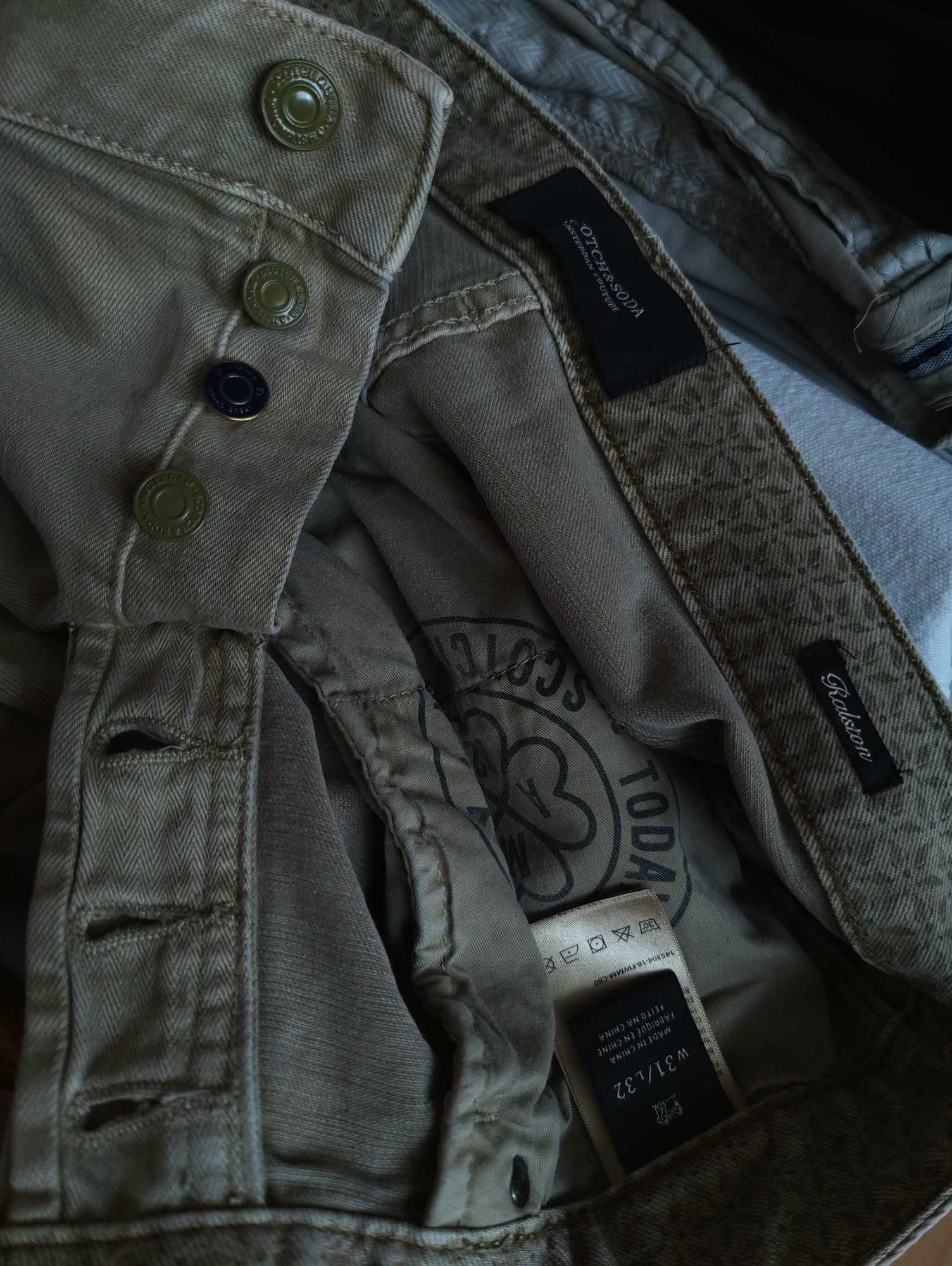 Джинсы Scotch&Soda Ralston jeans Дания w31 stretch khaki.