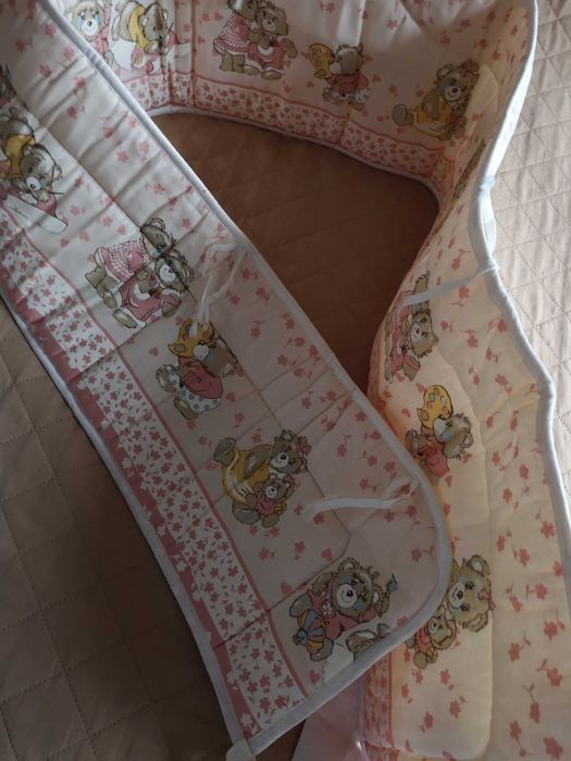Ochraniacz na łóżeczko + komplet pościeli dla dziecka piękny wyprawka