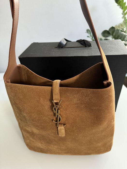 Brazowa skorzana torba SAINT LAUREN