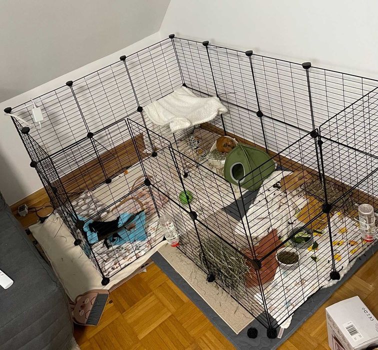 Wybieg NOWA Klatka Kojec dla KRÓLIKA Świnki Chomika PSA Modułowa DUŻA