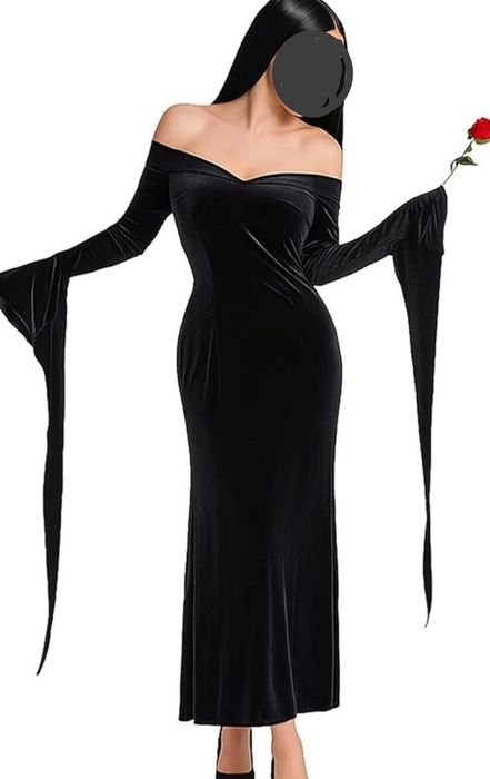 Strój pani Adams Motricia, przebranie halloweenowe dla kobiety,r.L