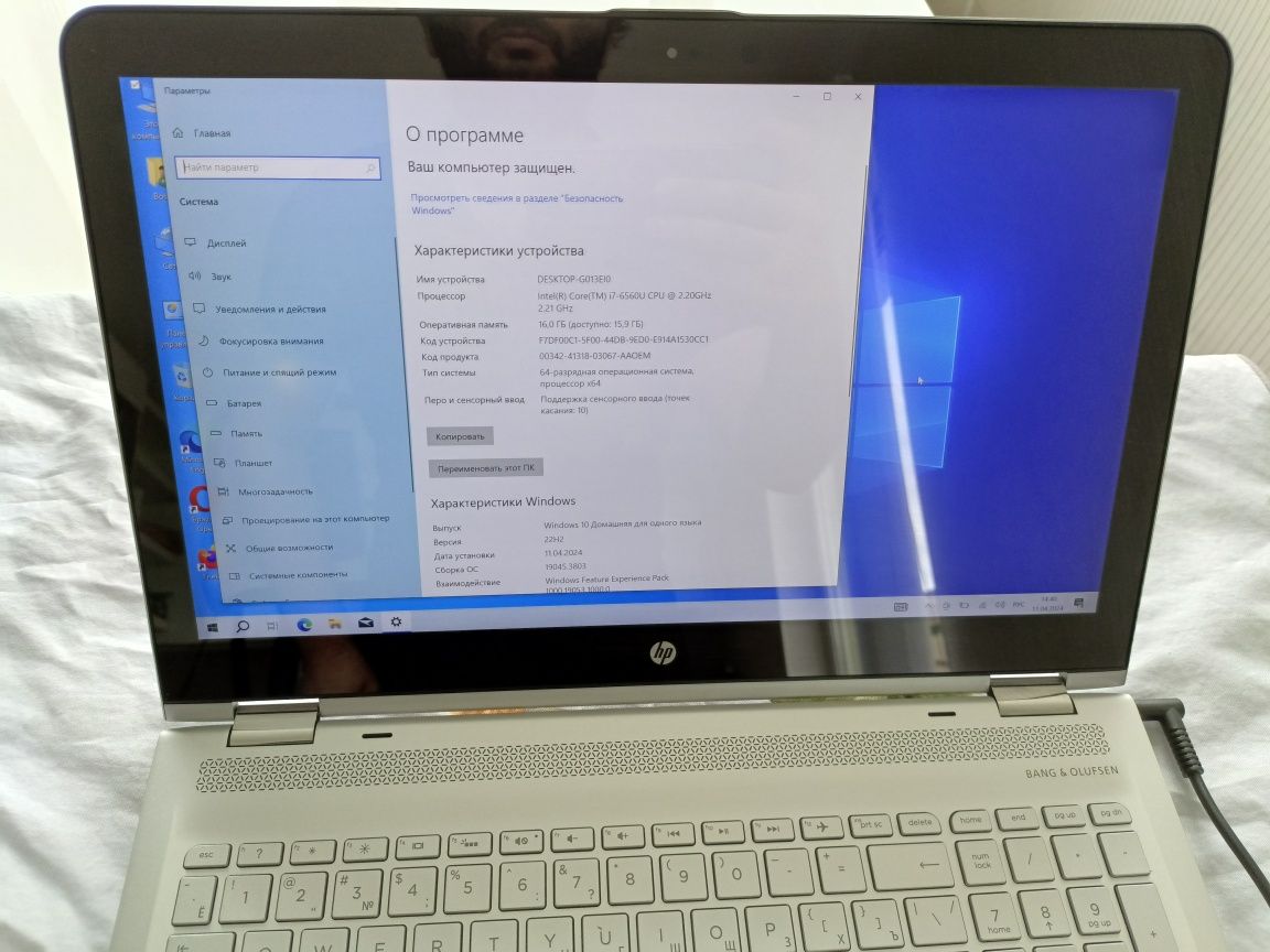 Ноутбук  HP Envy x360 4к, сенсорний