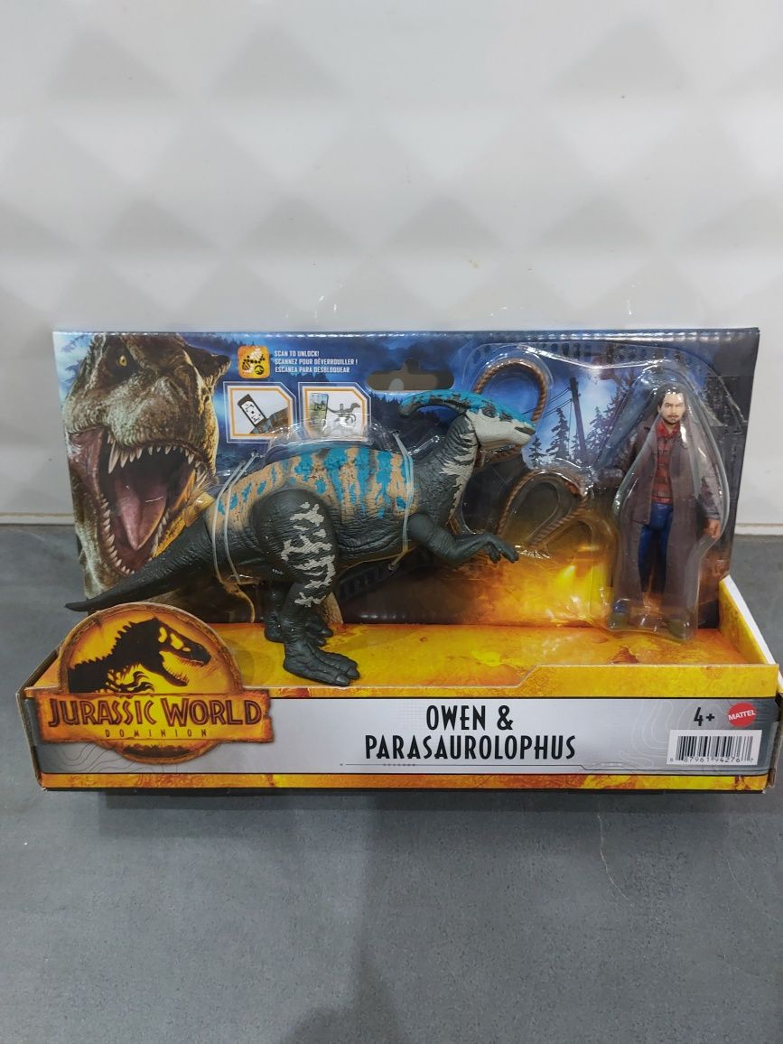 Figurka dinozaur Owen & Parasaurolophus jurassic world dominion