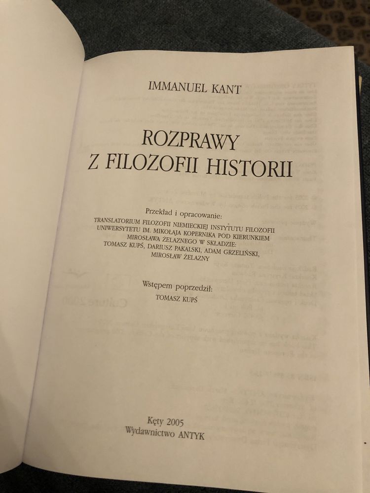 Kant rozprawy z filozofii historii