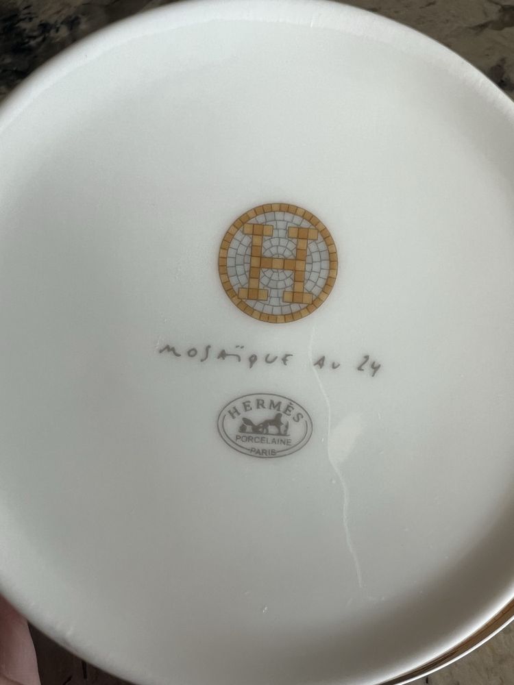 HERMES zestaw filiżanka ze spodkiem