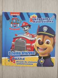 Książeczka puzzle Psi Patrol DZIELNA DRUŻYNA