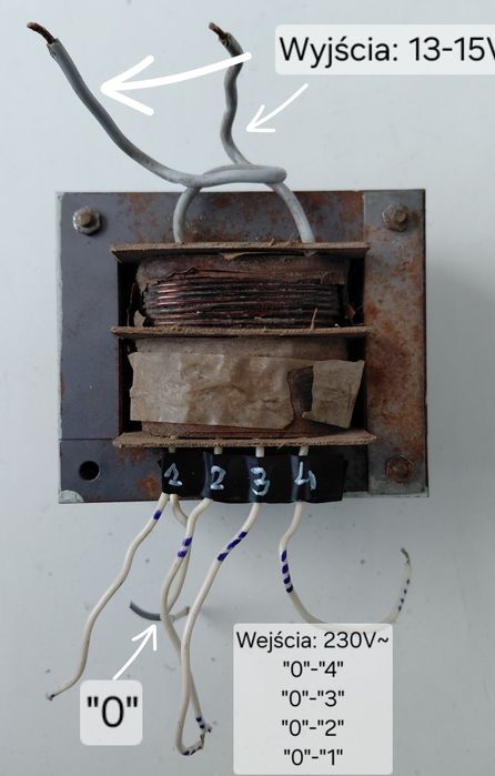 Transformator trafo  230V~ 207VA 13-15V~prostownik hobby audio