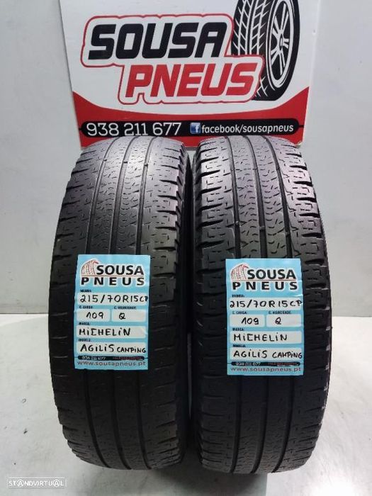 2 pneus semi novos 215-70r15 michelin - oferta dos portes 90 EUROS