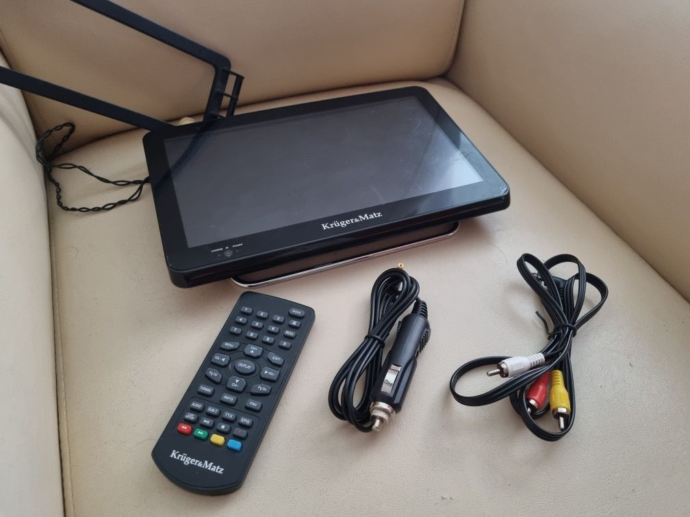 Telewizor tv przenośny Kruger Matz portable dvb-t2 10 cali