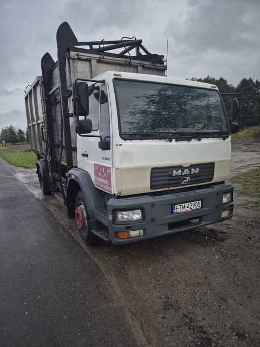 Man LE220  kontener z kwasówki  wywrot wywrotka hydraulika