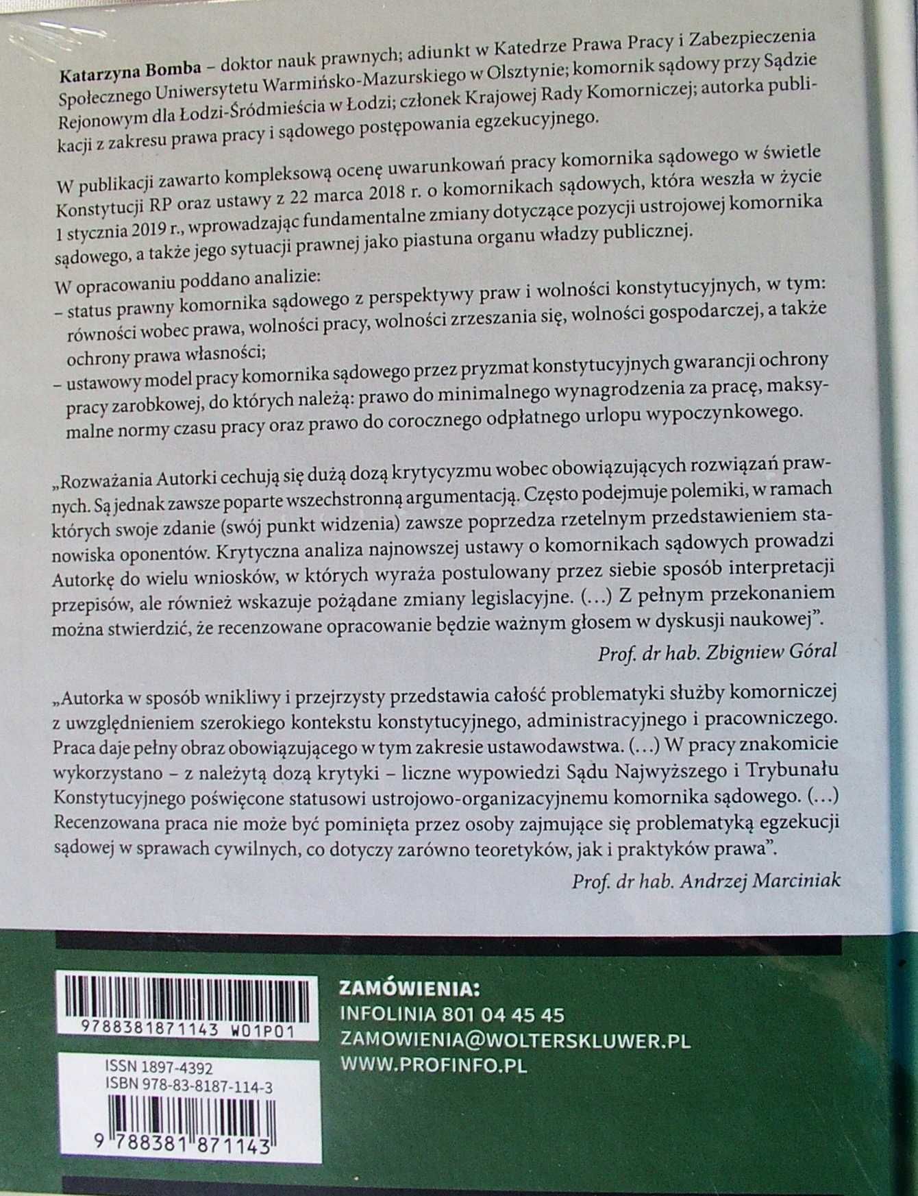 Konstytucyjne Uwarunkowania Pracy Komornika Sądowego - Katarzyna Bomba