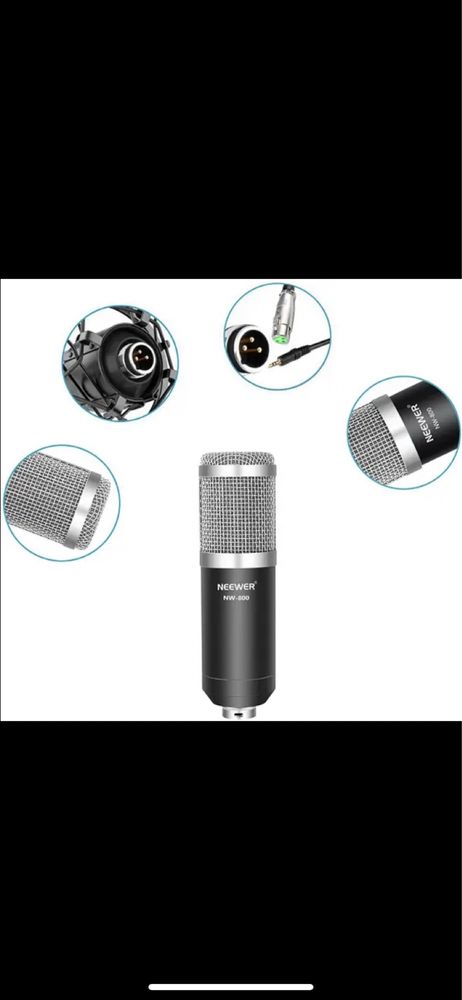 Neewer NW-800 Silver Професійний студійний конденсаторний мікрофон
