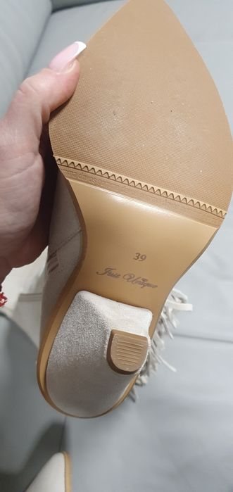 Kozaki ze skóry Just Unique nowe 39
