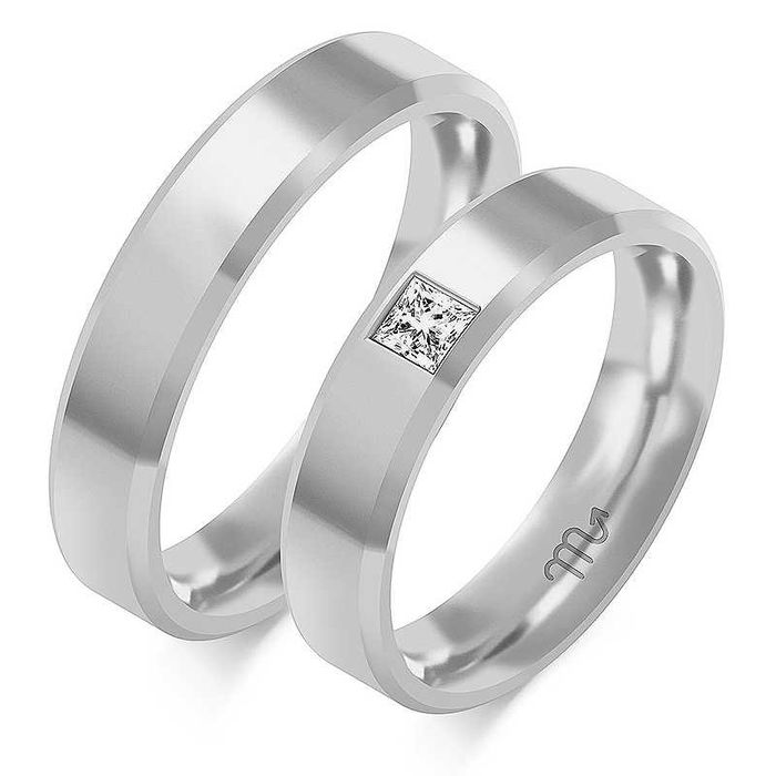 Nataliebizu Złote Obrączki Ślubne z Diamentami