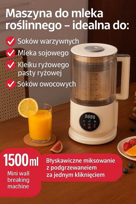 Wielofunkcyjny blender smoothie automat podgrzewania mleka sojowego