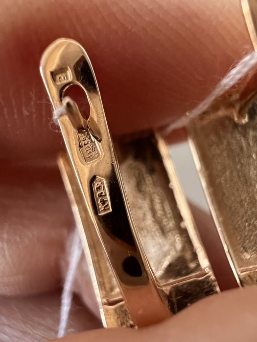 Золотые серьги Cartier красное золото 585 проба