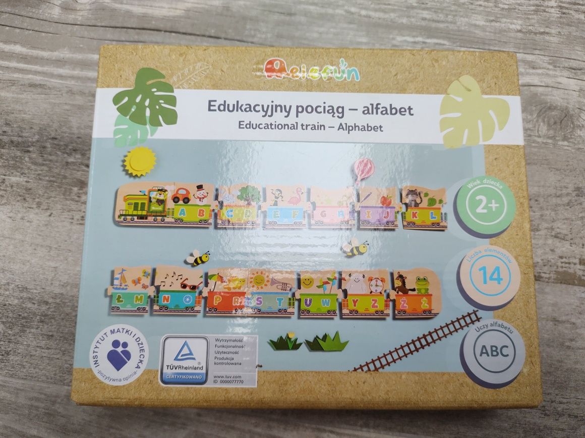 Edukacyjny pociąg elefun puzzle
