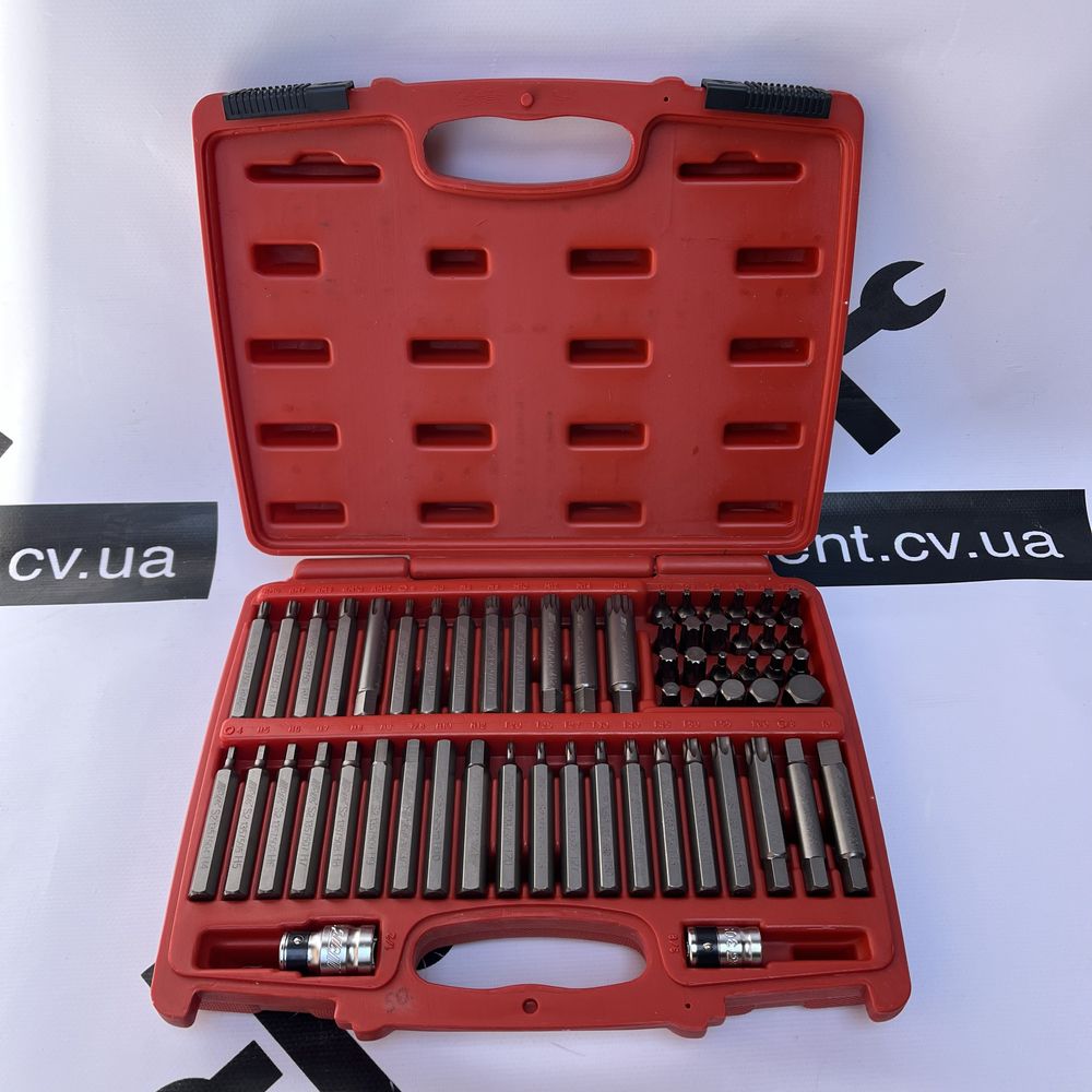 Професійний набір біт 58од. HEX/ TORX/ SPLINE/ RIBE/ SQ JTC 3509