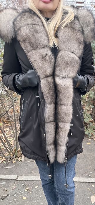 Парка зимняя женская с натуральным мехом