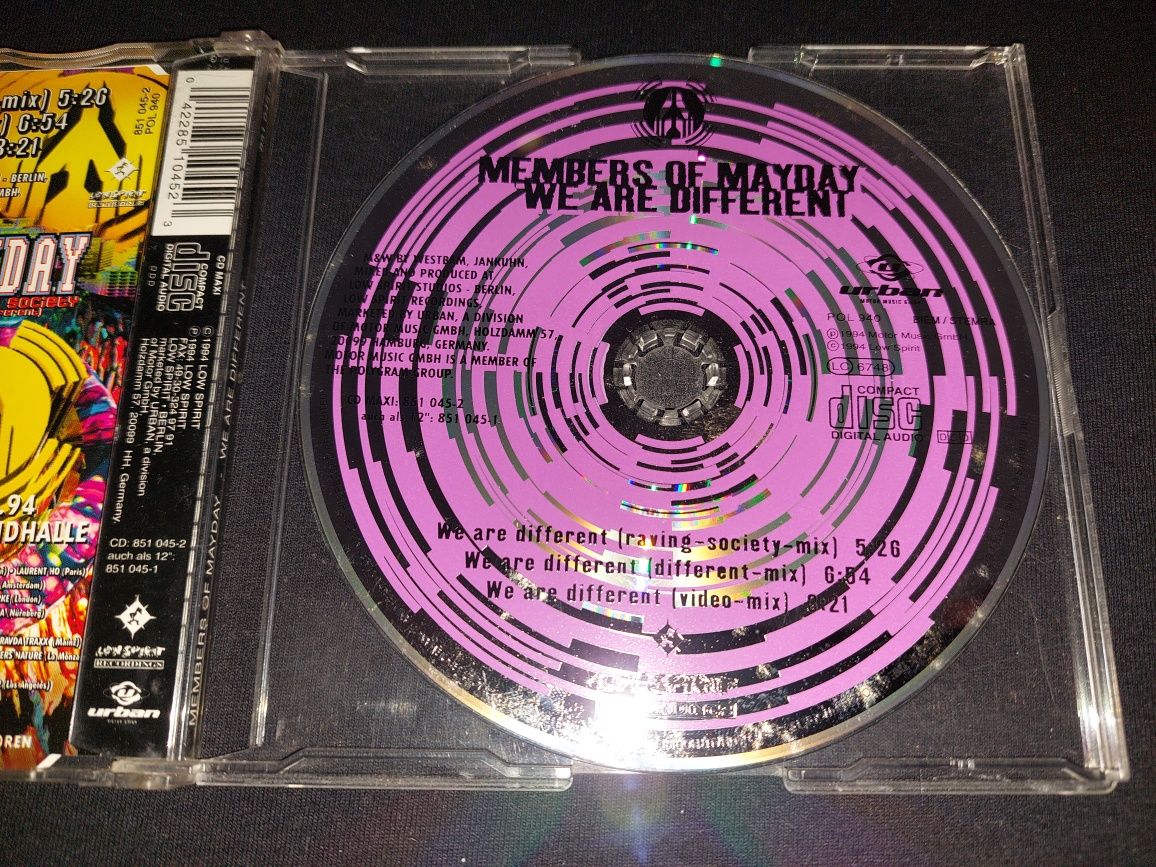 Members Of Mayday We Are Different / Westbam CD 1994