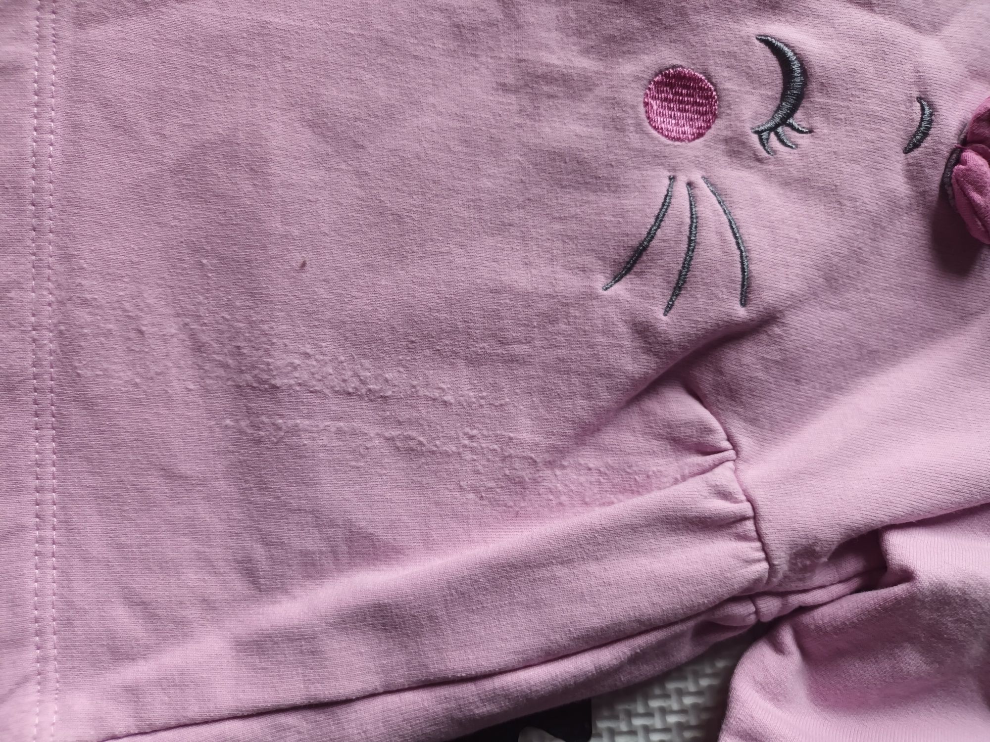Bluza 86 dziewczeca różowa krolik ocieplana