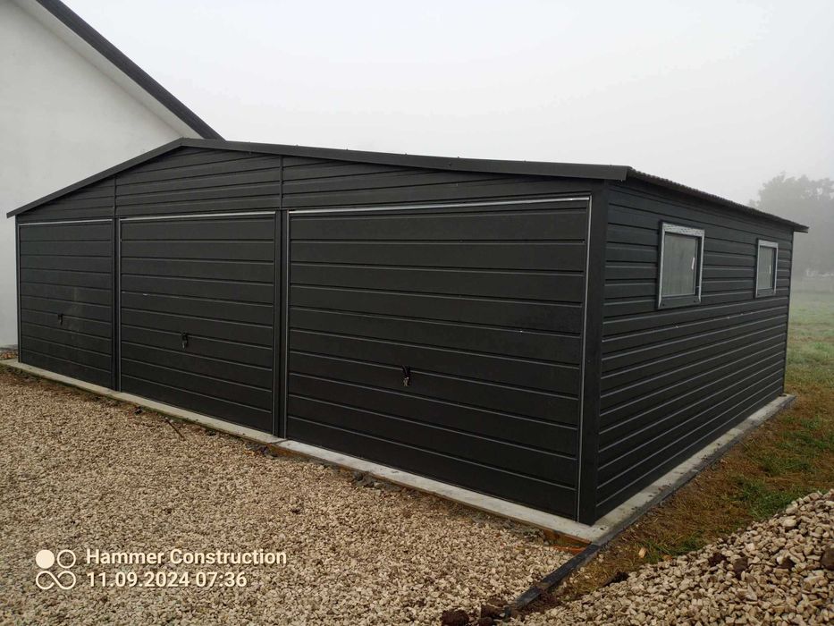 Garaż blaszany 9x6. WZMOCNIONY PROFILAMI. PRODUCENT. Cała Polska