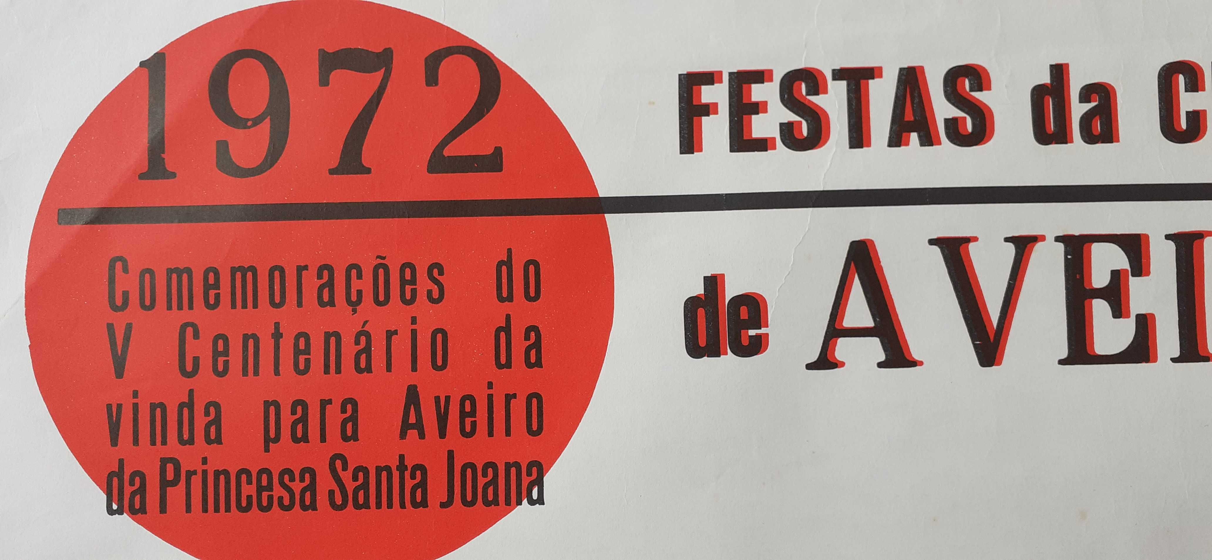 1972 Aveiro Princesa Santa Joana Cartaz / Poster 45x61cm 100ex.