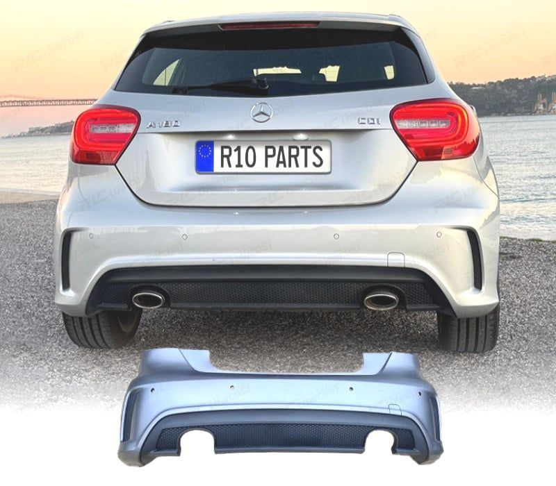 PARA-CHOQUES TRASEIRO MERCEDES CLASSE A W176 12-18 LOOK AMG A260 PDC