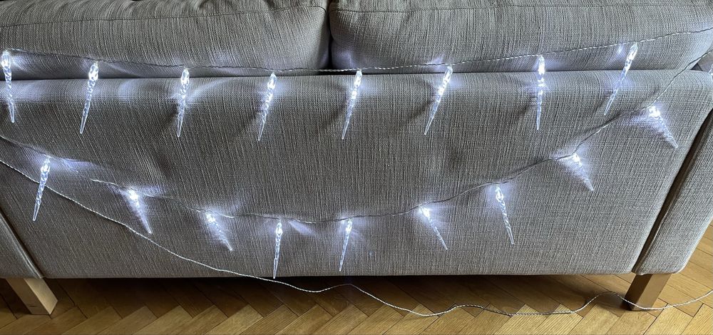 Lampki led sople ozdoby świecące