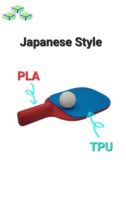 Raquete de Ping Pong Estilo Japonês