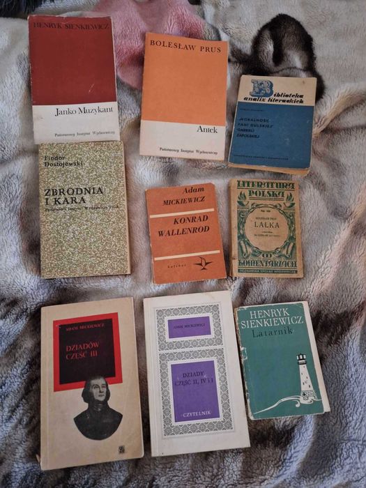zestaw starych lektur szkolnych