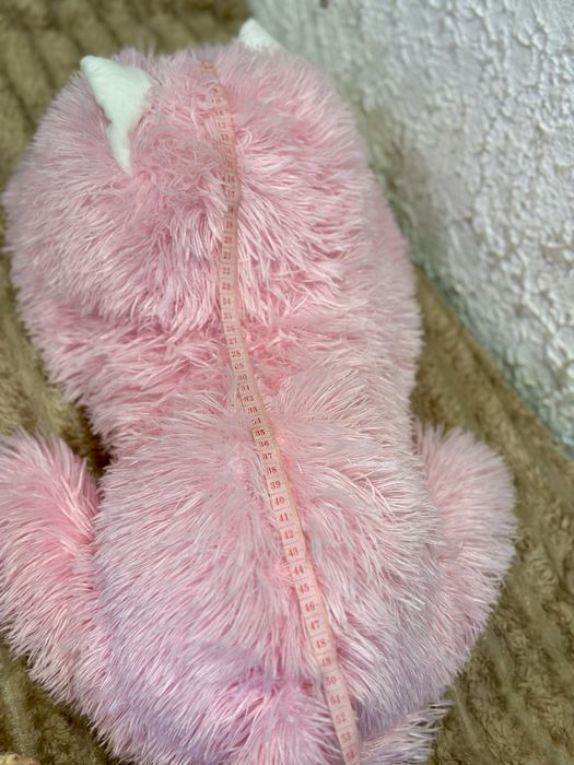 М’яка іграшка — рожева пухнаста кицька, 50 см.
