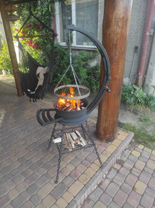 Grill ogrodowy felga nierdzewka