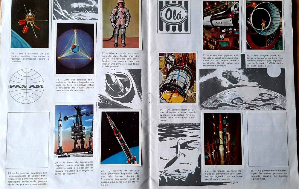 Olá Caderneta de Cromos Espaço Anos 60