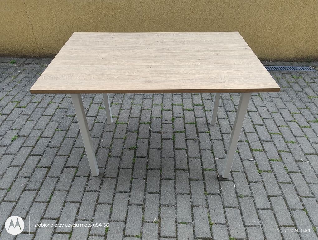 Nowy stół do salonu kuchni pokoju biały loft blat drewnopodobny