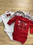 Świateczny zestaw ubrań dla chlopca body bluza 80