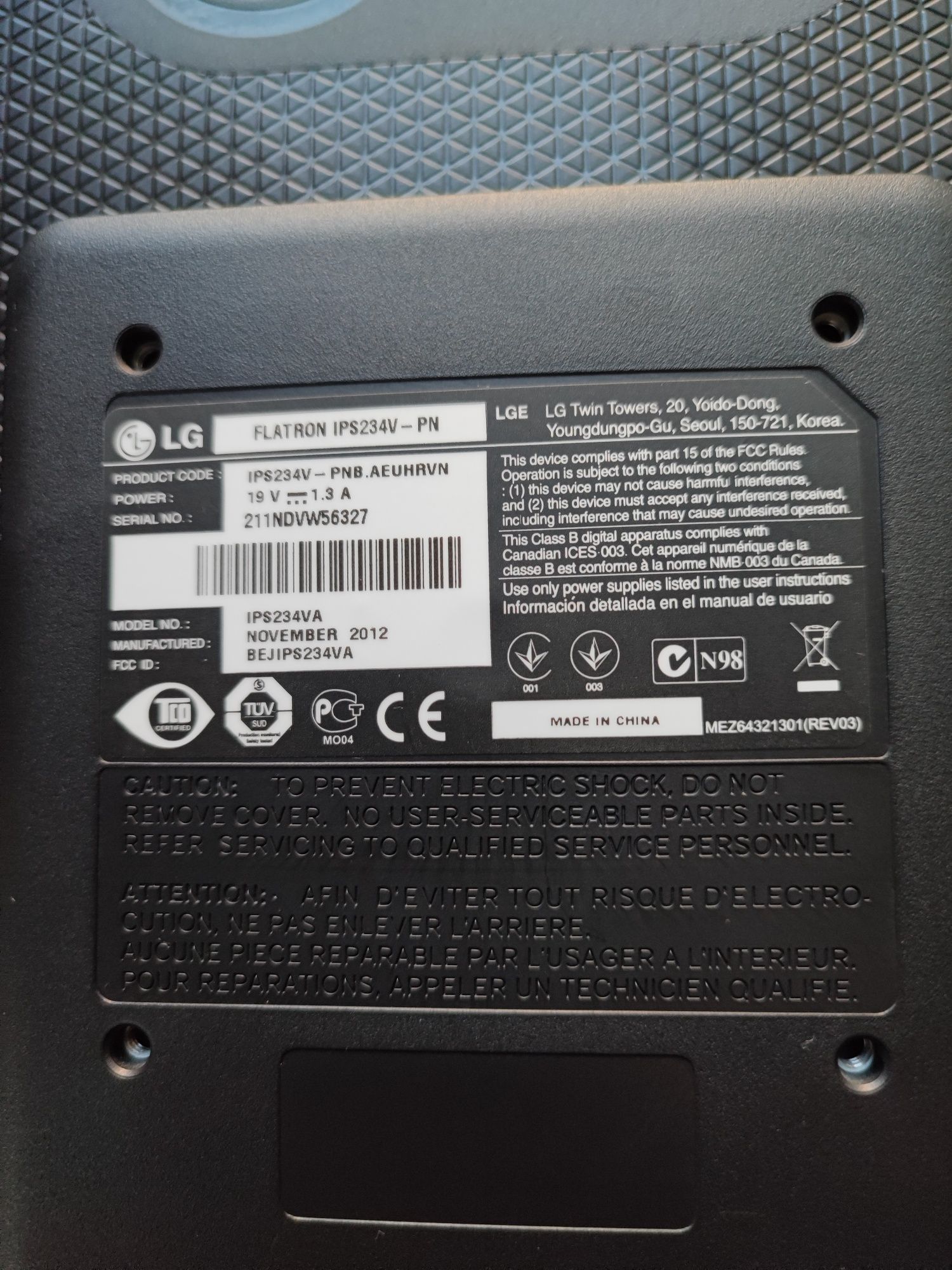 Monitor LED LG 23 cala IPS234V-PN